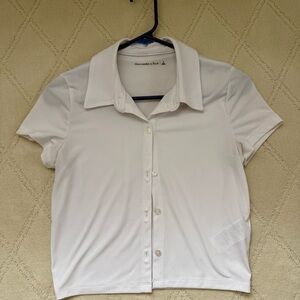 Abercrombie & Fitch White Button Up Blouse